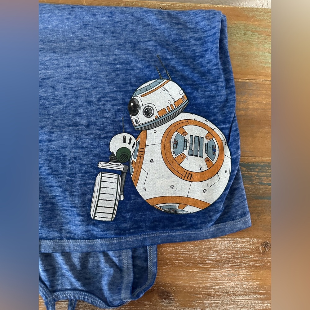 Disney Star Wars BB8 Blue Tank Top Be A Hero